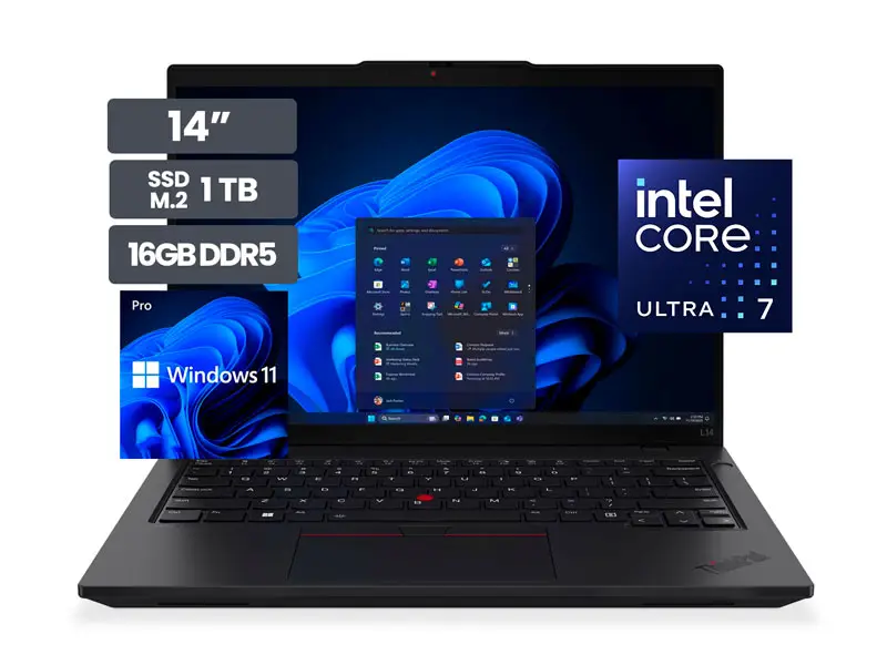 Laptop Lenovo ThinkPad L14 Gen 6 14″ Intel Core Ultra 7 255U 16GB SSD1TB Wind11 Pro