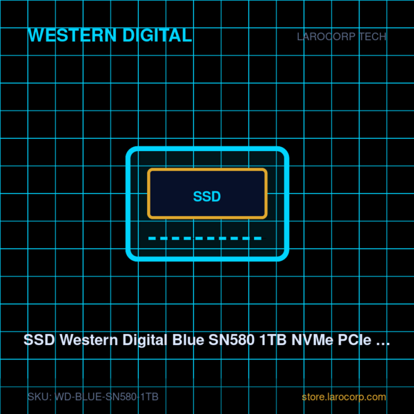SSD Western Digital Blue SN580 1TB NVMe PCIe 4.0 M.2