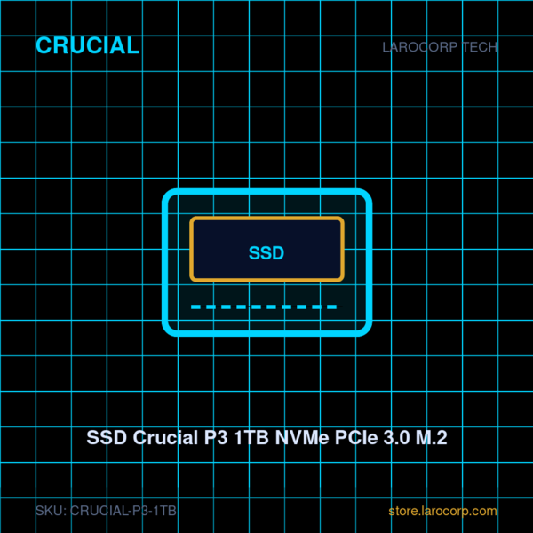 SSD Crucial P3 1TB NVMe PCIe 3.0 M.2
