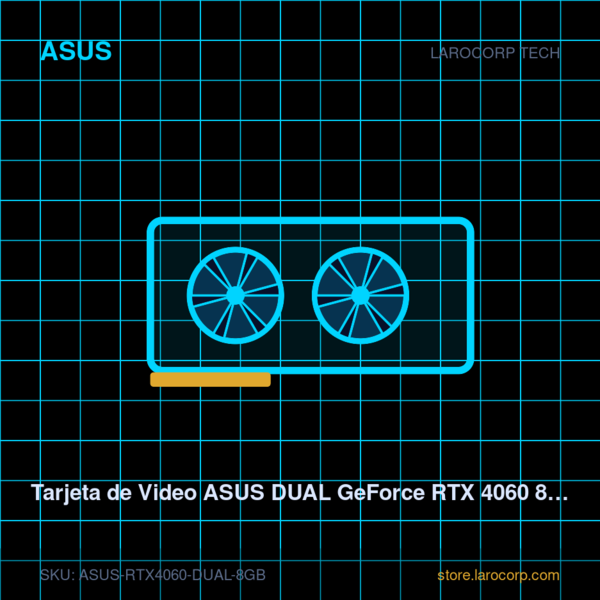 Tarjeta de Video ASUS DUAL GeForce RTX 4060 8GB GDDR6
