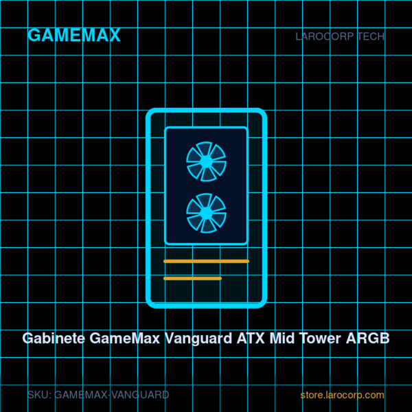Gabinete GameMax Vanguard ATX Mid Tower ARGB