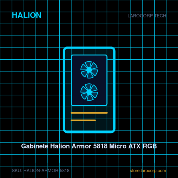 Gabinete Halion Armor 5818 Micro ATX RGB