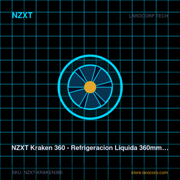 NZXT Kraken 360 - Refrigeracion Liquida 360mm con Pantalla LCD