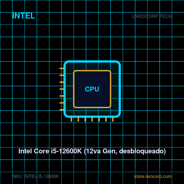 Intel Core i5-12600K (12va Gen, desbloqueado)