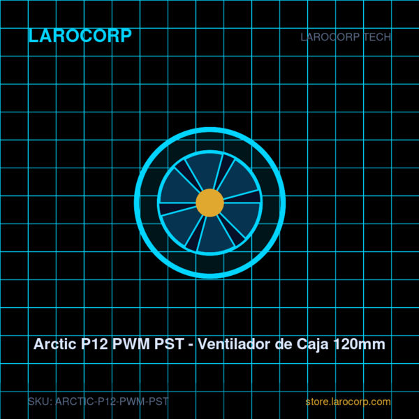 Arctic P12 PWM PST - Ventilador de Caja 120mm