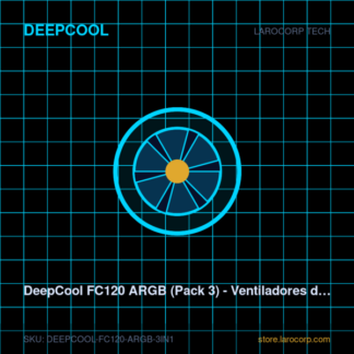 DeepCool FC120 ARGB (Pack 3) - Ventiladores de Caja 120mm