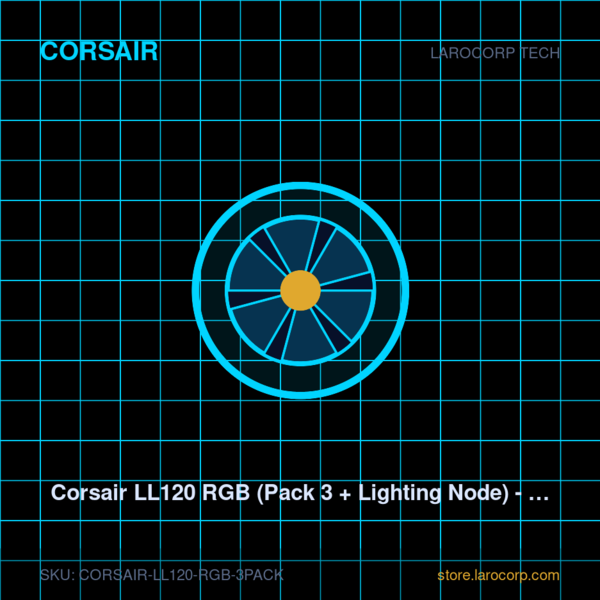 Corsair LL120 RGB (Pack 3 + Lighting Node) - Ventiladores 120mm