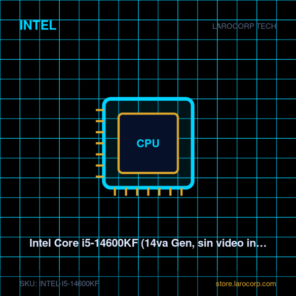 Intel Core i5-14600KF (14va Gen, sin video integrado)