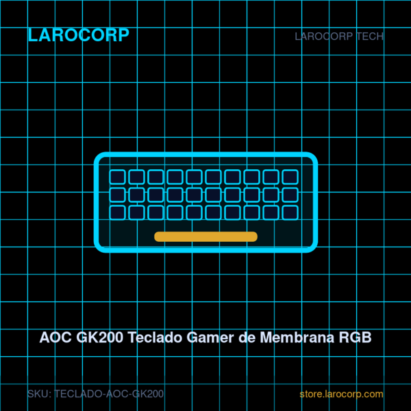 AOC GK200 Teclado Gamer de Membrana RGB