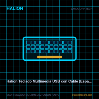 Halion Teclado Multimedia USB con Cable (Español)