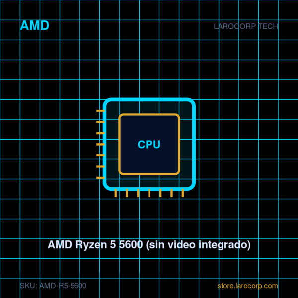 AMD Ryzen 5 5600 (sin video integrado)