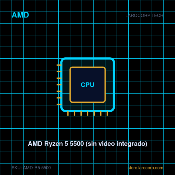 AMD Ryzen 5 5500 (sin video integrado)