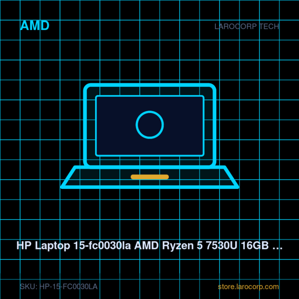 HP Laptop 15-fc0030la AMD Ryzen 5 7530U 16GB 512GB SSD 15.6"