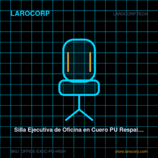 Silla Ejecutiva de Oficina en Cuero PU Respaldo Alto