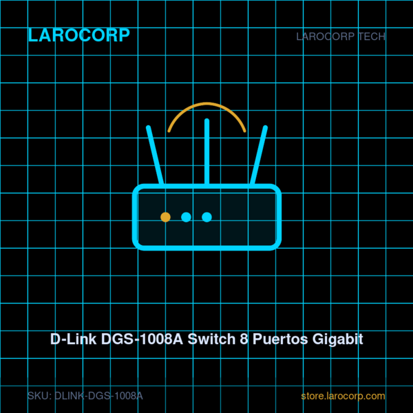 D-Link DGS-1008A Switch 8 Puertos Gigabit