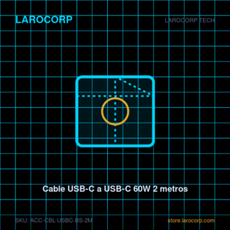 Cable USB-C a USB-C 60W 2 metros