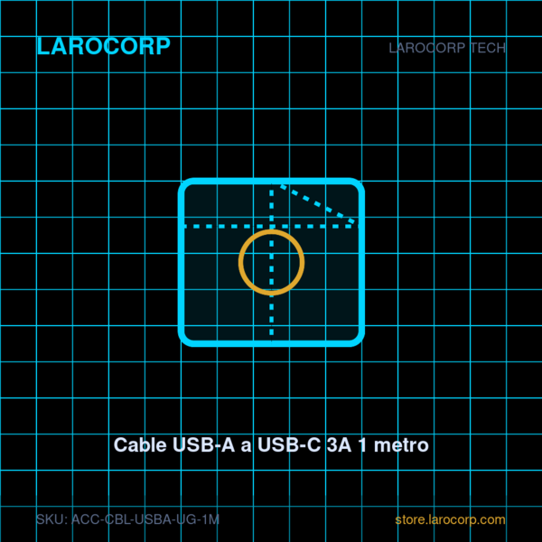 Cable USB-A a USB-C 3A 1 metro