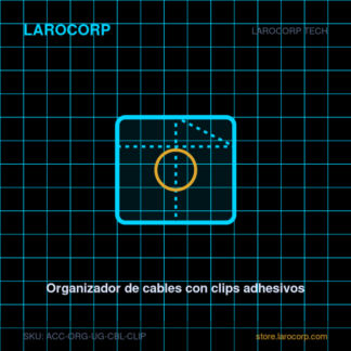 Organizador de cables con clips adhesivos