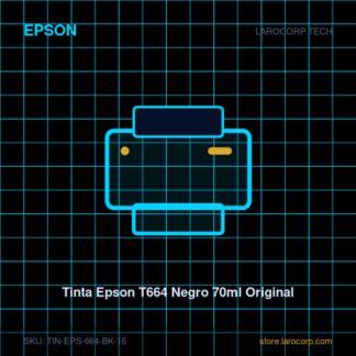 Tinta Epson T664 Negro 70ml Original