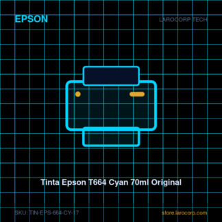 Tinta Epson T664 Cyan 70ml Original
