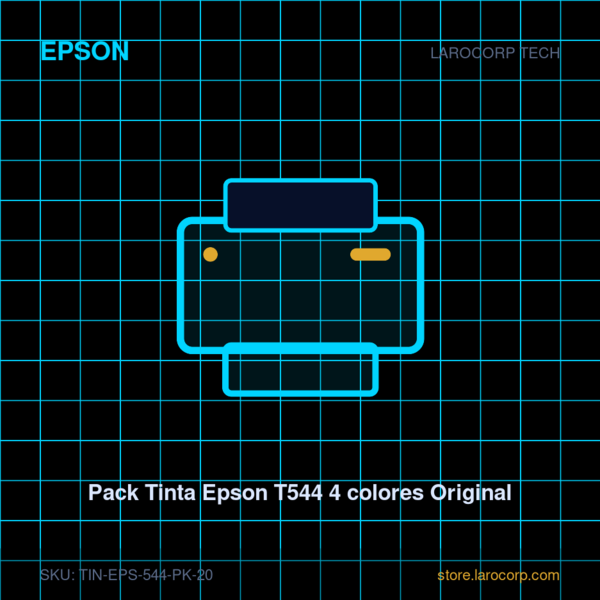 Pack Tinta Epson T544 4 colores Original