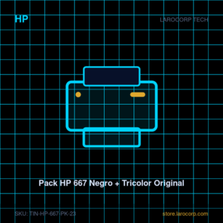 Pack HP 667 Negro + Tricolor Original
