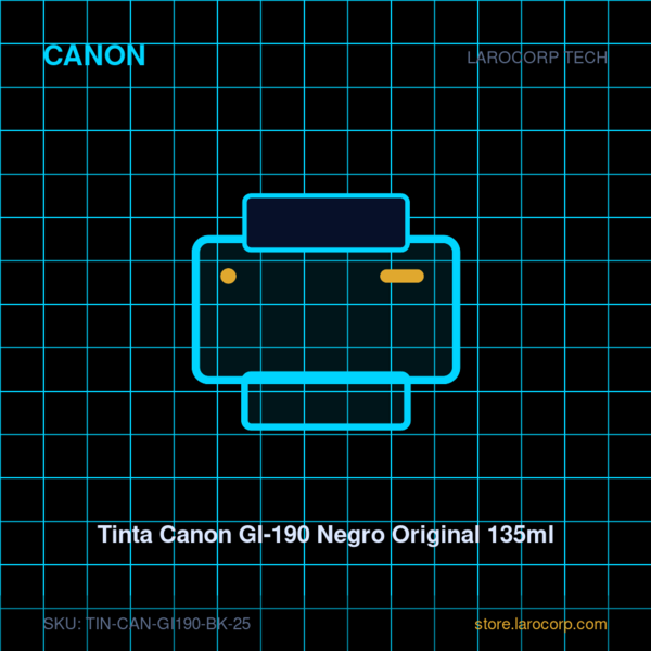 Tinta Canon GI-190 Negro Original 135ml