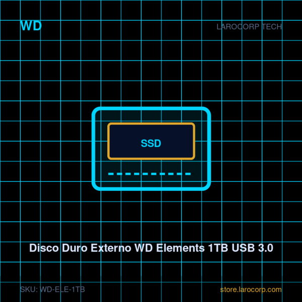 Disco Duro Externo WD Elements 1TB USB 3.0