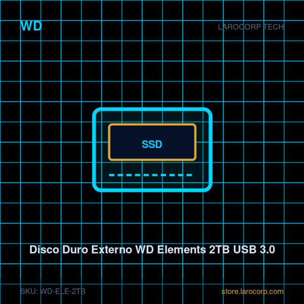 Disco Duro Externo WD Elements 2TB USB 3.0