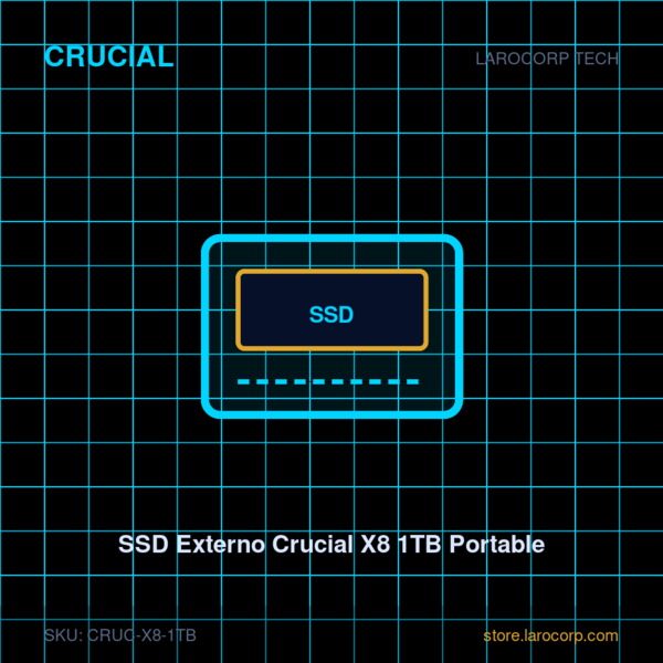 SSD Externo Crucial X8 1TB Portable