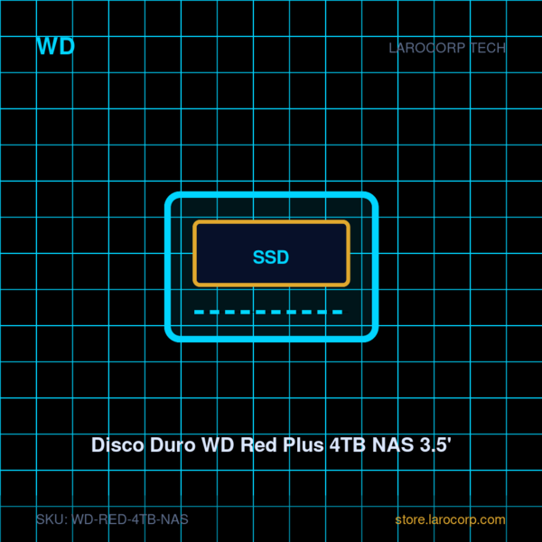 Disco Duro WD Red Plus 4TB NAS 3.5''
