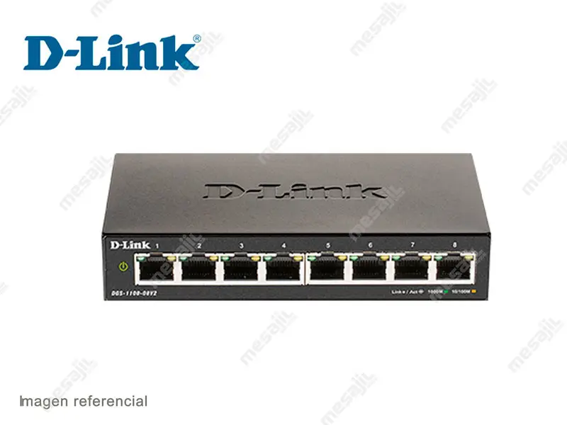 Switch D-Link Easy Smart DGS-1100-08V2 8-Port 10/100/1000Mbps - Imagen 2