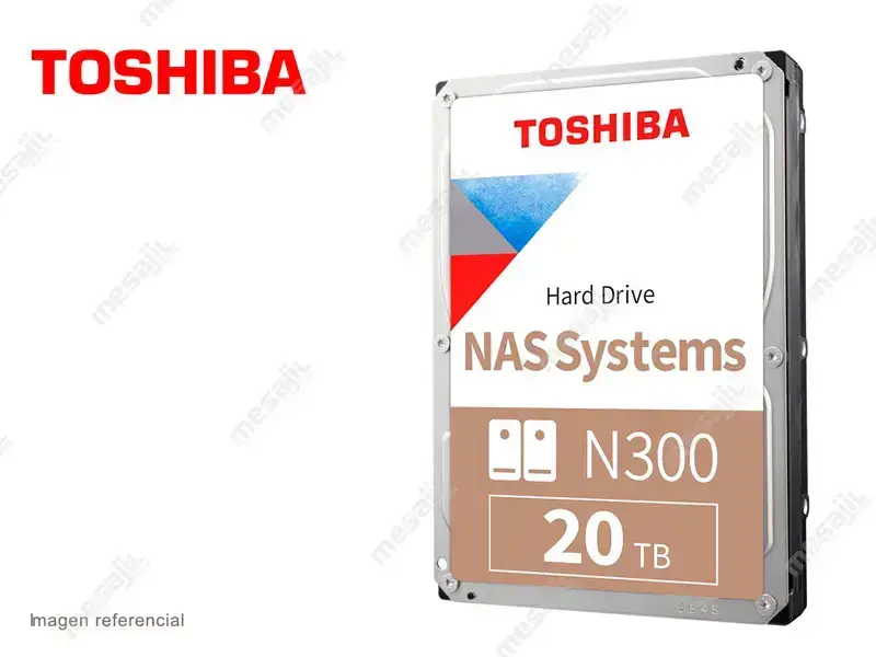 Disco Duro de 20TB Interno Toshiba N300 3.5″ NAS 512MB