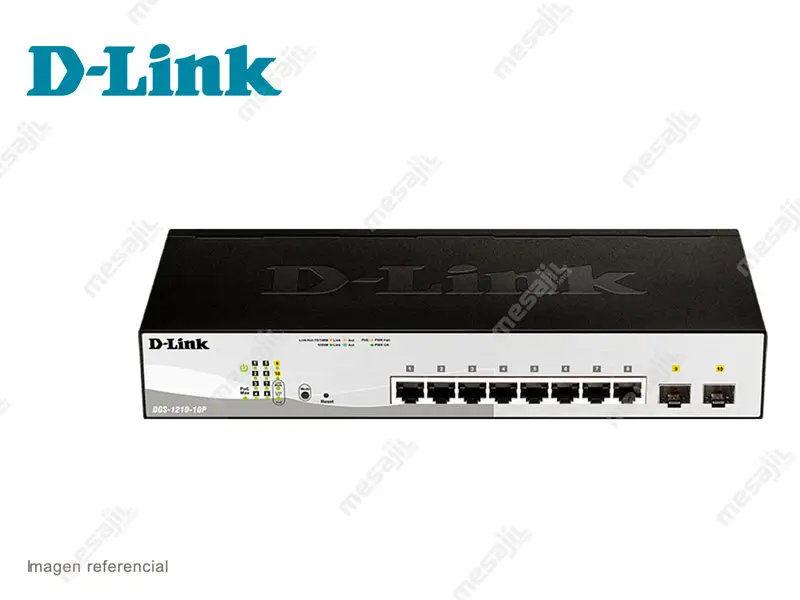 Switch D-Link DGS-1210-10P 8 Puertos Websmart Poe
