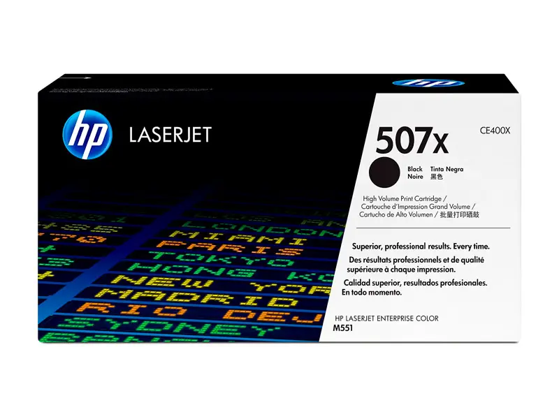 Toner HP 507X CE400X Negro M551dn 11000 pag