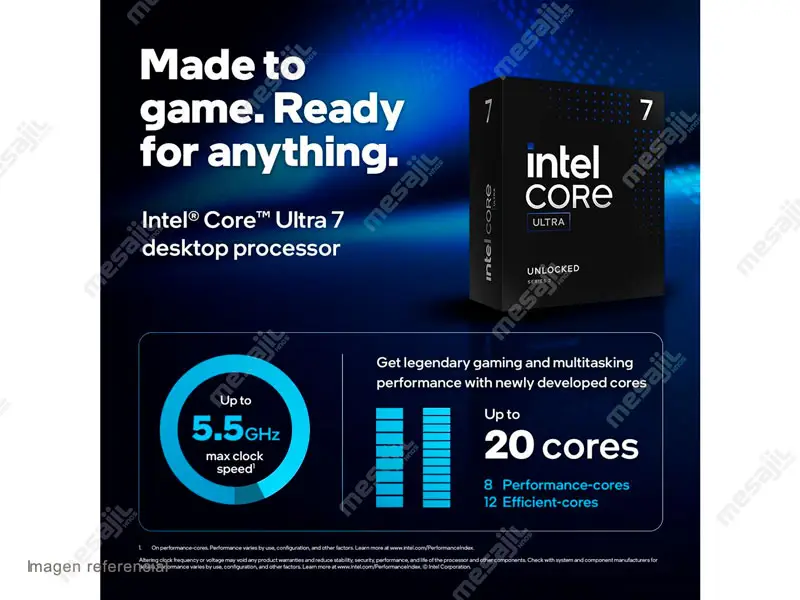 Procesador Intel Core Ultra 7 265K 3.9 5.50GHZ 30MB LGA1851 - Imagen 3