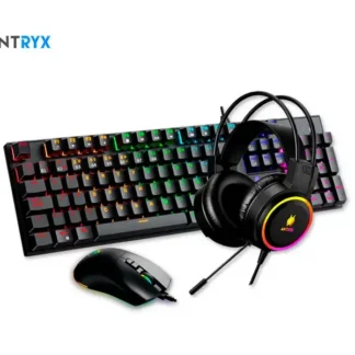 Teclado Mecanico + Mouse + Auricular Antryx GC-3100 X3 Black Switch red