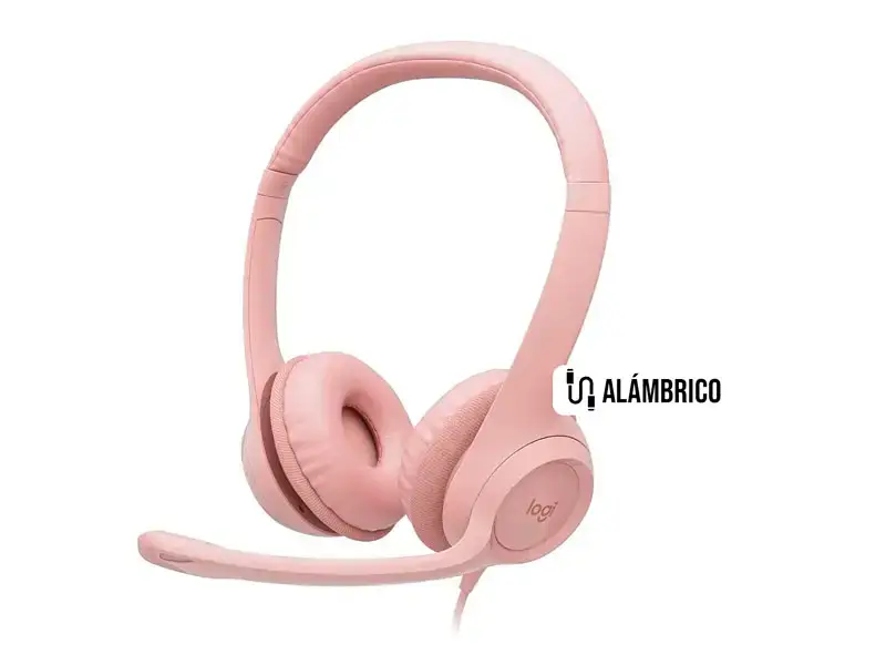 Auricular Logitech H390 USB Noise cancelling Rose - Imagen 2
