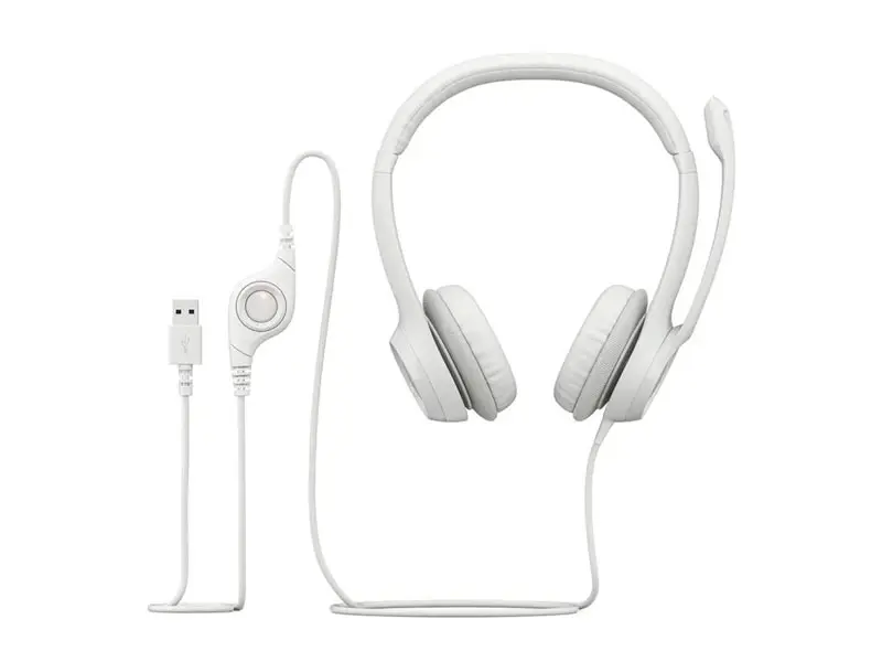 Auricular Logitech H390 USB Noise cancelling White - Imagen 3