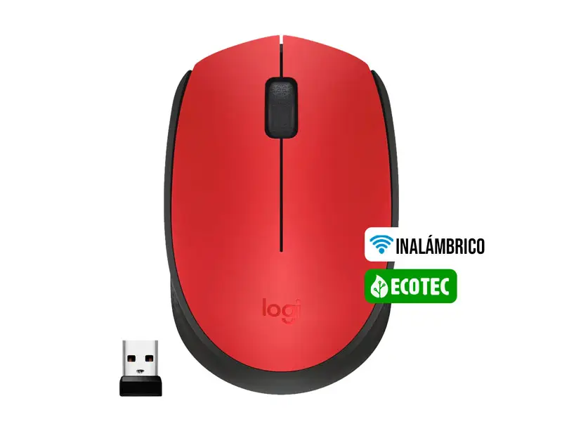 Mouse Logitech M170 Wireless Red