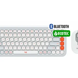 Teclado + Mouse Logitech POP ICON COMBO Off White