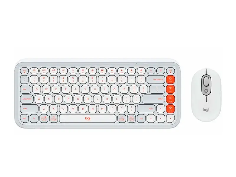 Teclado + Mouse Logitech POP ICON COMBO Off White - Imagen 2