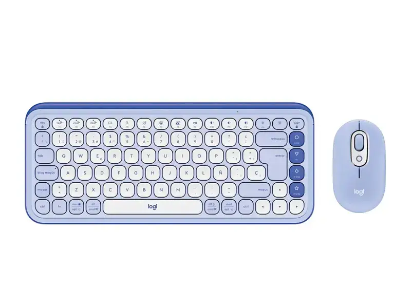 Teclado + Mouse Logitech POP ICON COMBO Lilac - Imagen 2