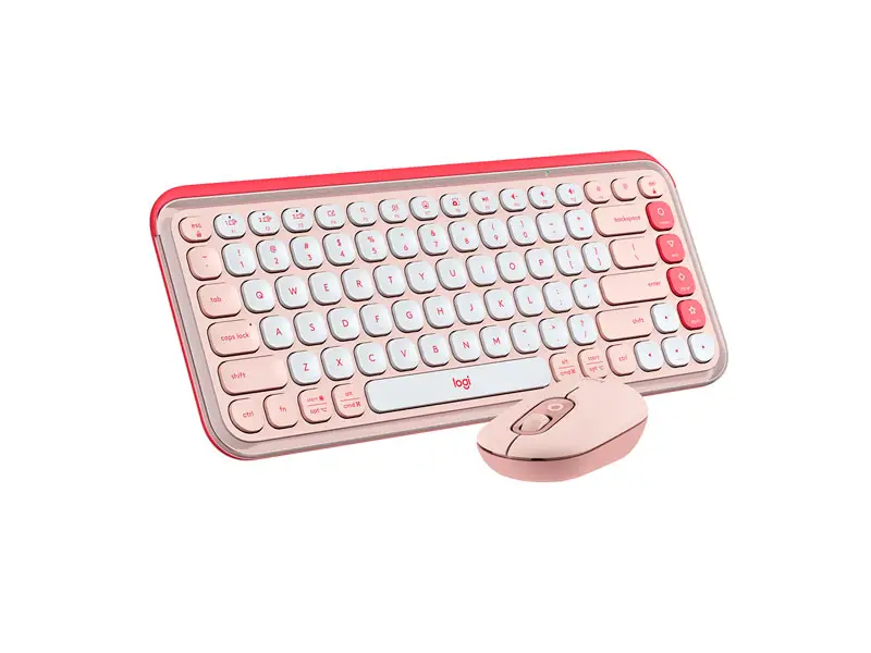 Teclado + Mouse Logitech POP ICON COMBO Rose - Imagen 3