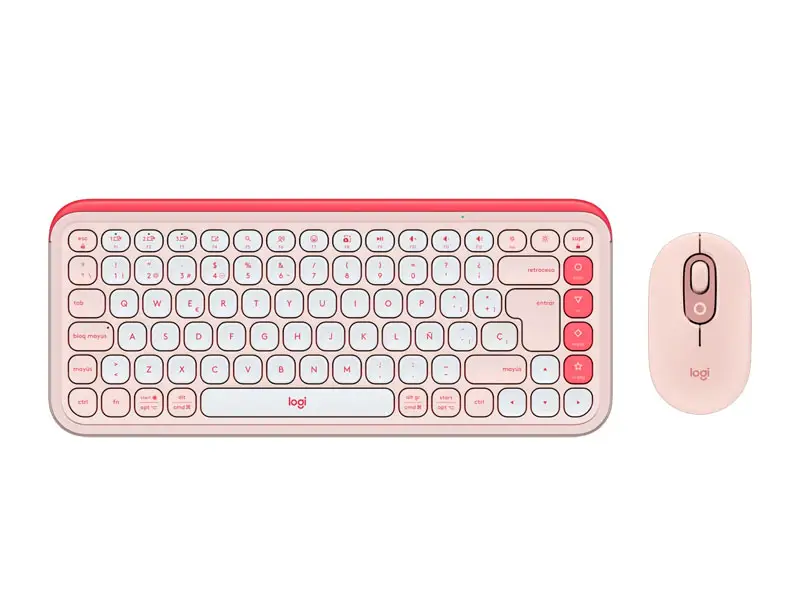 Teclado + Mouse Logitech POP ICON COMBO Rose - Imagen 2