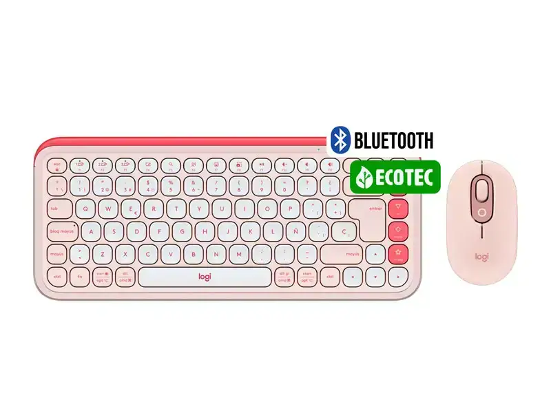Teclado + Mouse Logitech POP ICON COMBO Rose