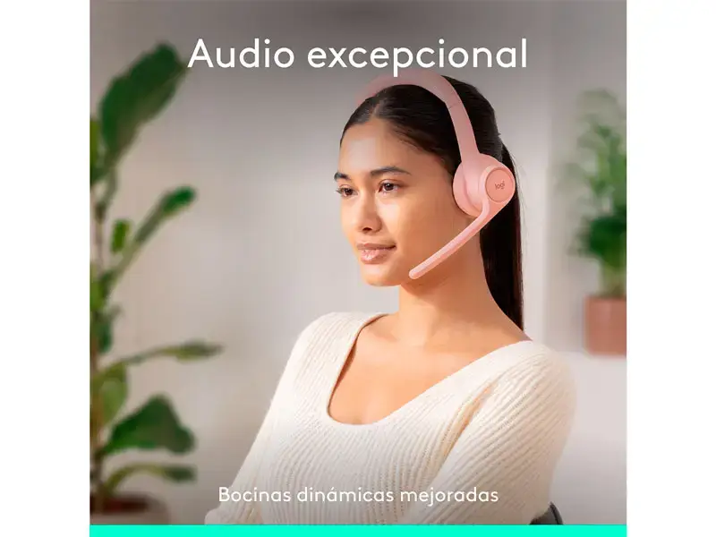 Auricular Logitech Zone 300 BT Rose - Imagen 3