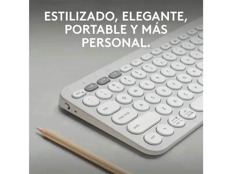 Teclados Logitech Pebble 2 K380S Bluetooth/wireless SP White - Imagen 3