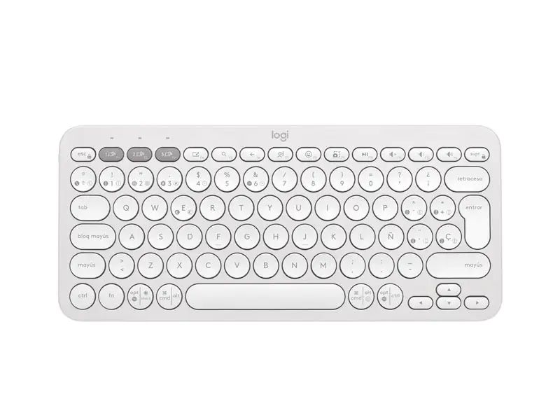 Teclados Logitech Pebble 2 K380S Bluetooth/wireless SP White - Imagen 2
