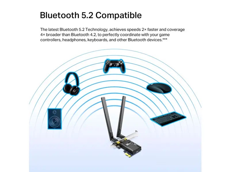Tarjeta PCIe Wi-Fi 6 TP-Link Archer TX55E AX3000 Bluetooth 5.3 - Imagen 3